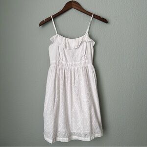 Aeropostale Lace-Trimmed White Midi Dress